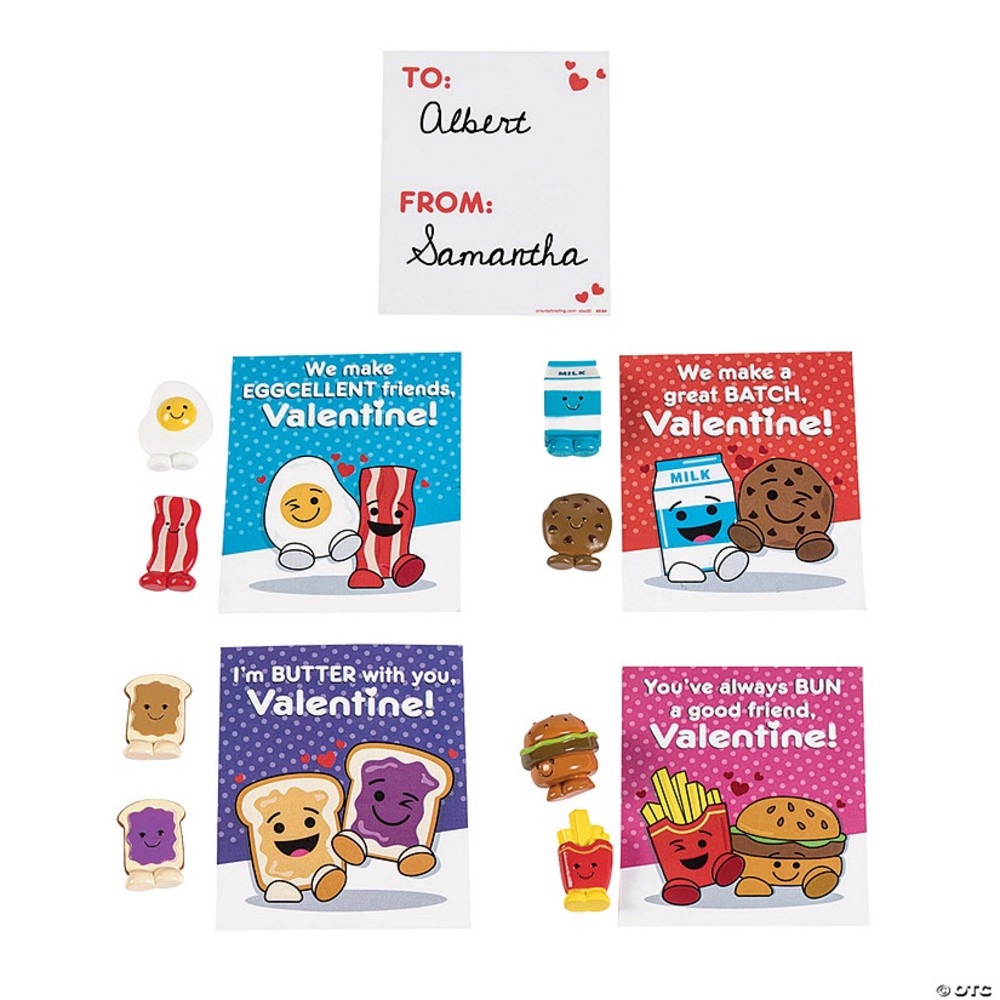 24 Valentines - Micro Food Characters with Card